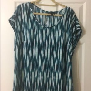 Teal striped top